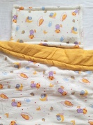 Set chăn ga gối đệm bằng vải muslin vải xô mềm mại